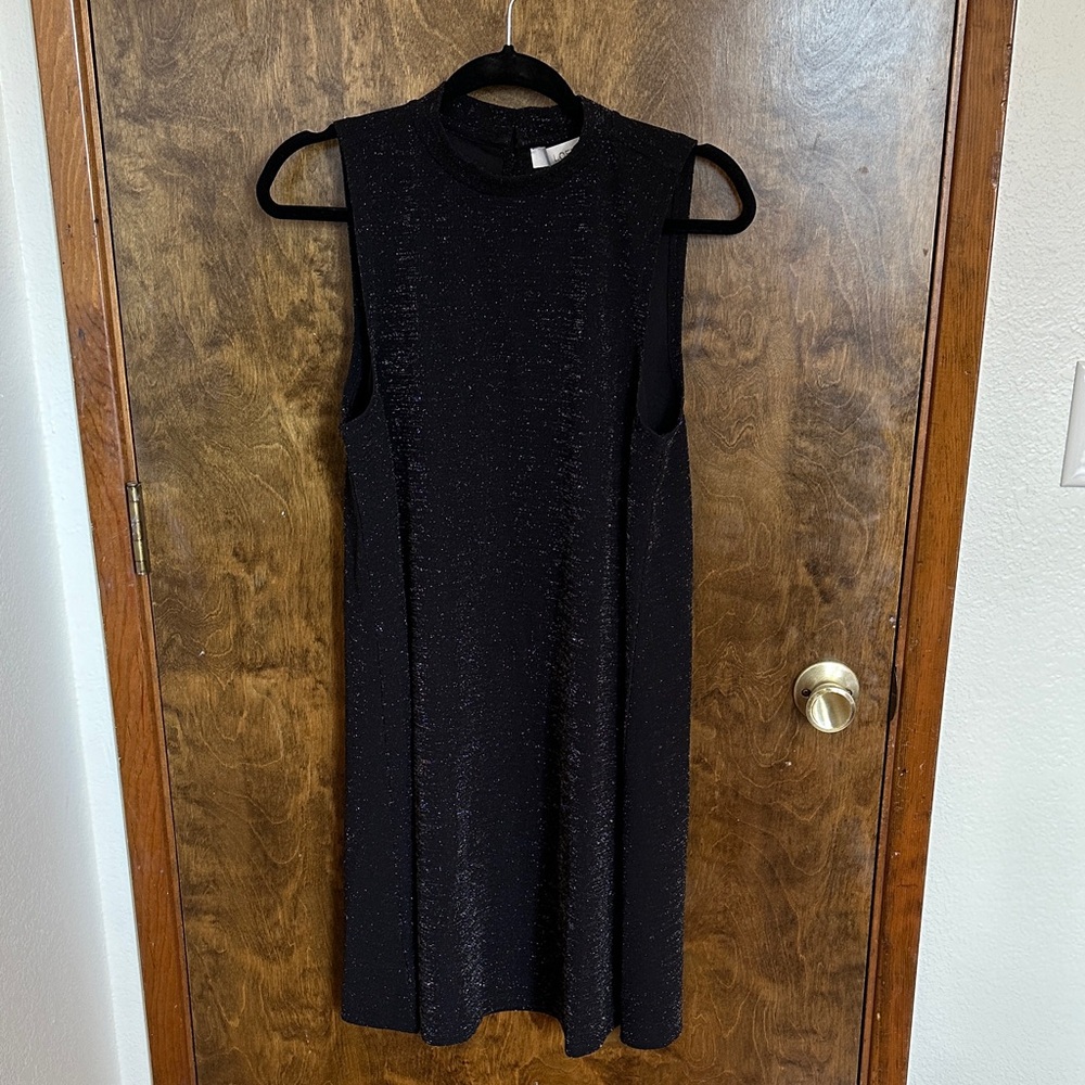 LOFT Black Sparkle Mini Dress